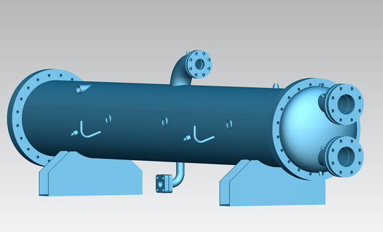 Abgekühlter Kondensator des kupfernes Nickel-Legierungs-Rohr-SS304 Shell R407C Meerwasser